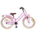 vidaXL Kinderfahrrad 18 Zoll für 5-7 Jahre alt Hellrosa