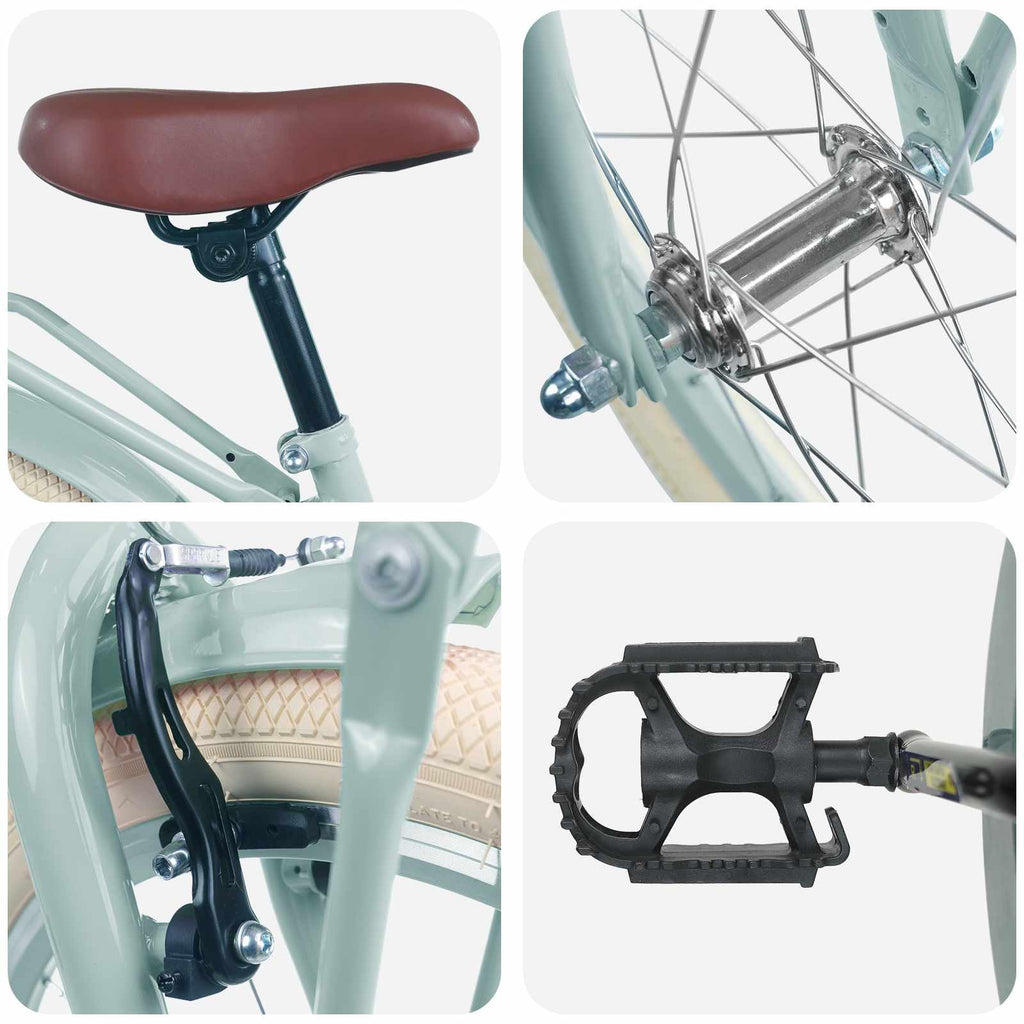 vidaXL Kinderfahrrad 22 Zoll für 7-12 Jahre alt Hellgrün