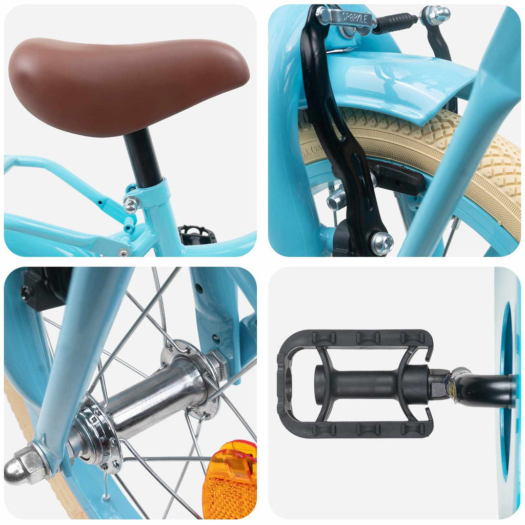 vidaXL Kinderfahrrad 12 Zoll für 2-4 Jahre alt Himmelblau