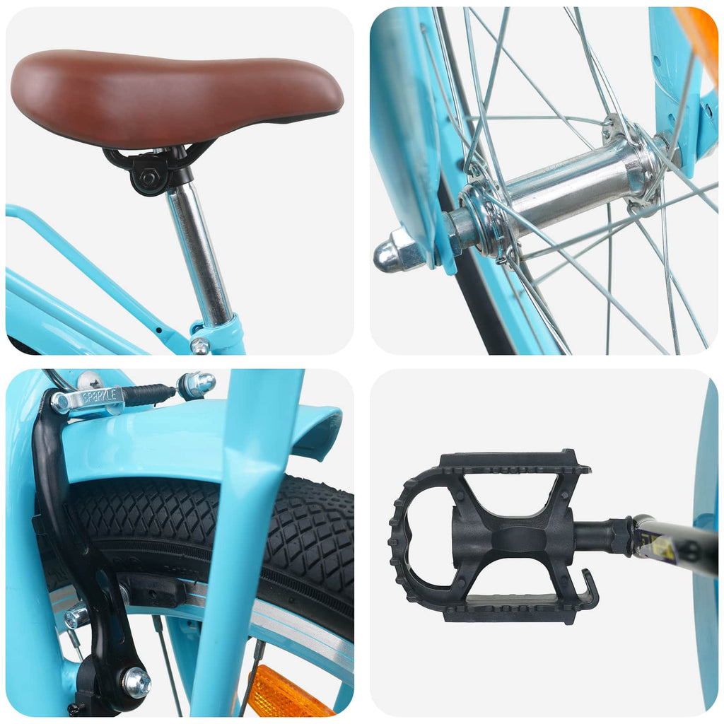vidaXL Kinderfahrrad 22 Zoll für 7-12 Jahre alt Himmelblau