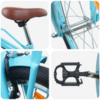 vidaXL Kinderfahrrad 22 Zoll für 7-12 Jahre alt Himmelblau
