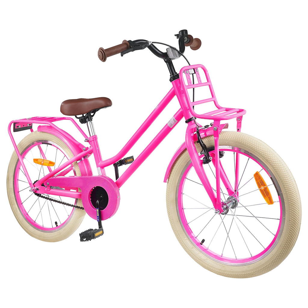 vidaXL Kinderfahrrad 20 Zoll für 6-11 Jahre alt Dunkelrosa