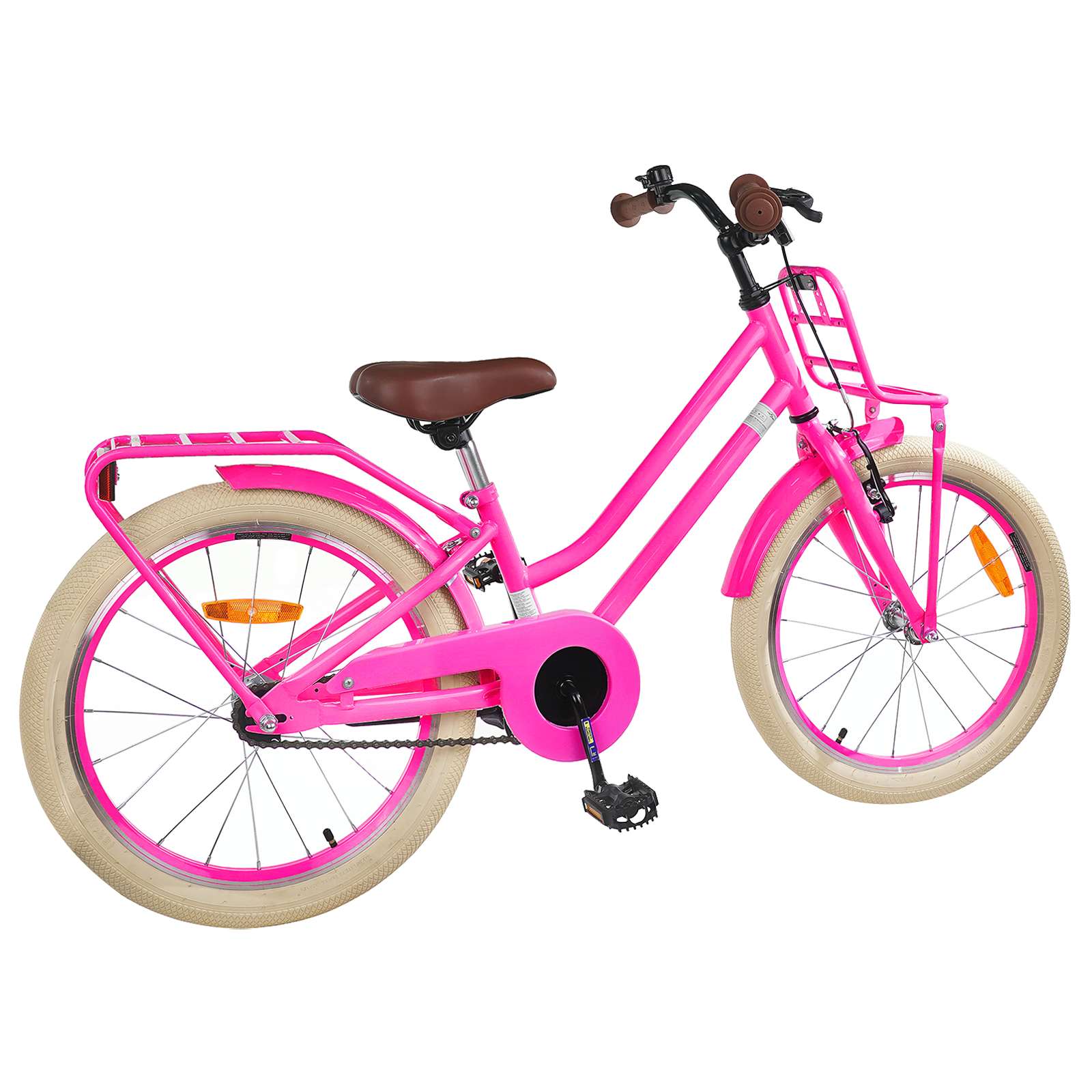 vidaXL Kinderfahrrad 20 Zoll für 6-11 Jahre alt Dunkelrosa