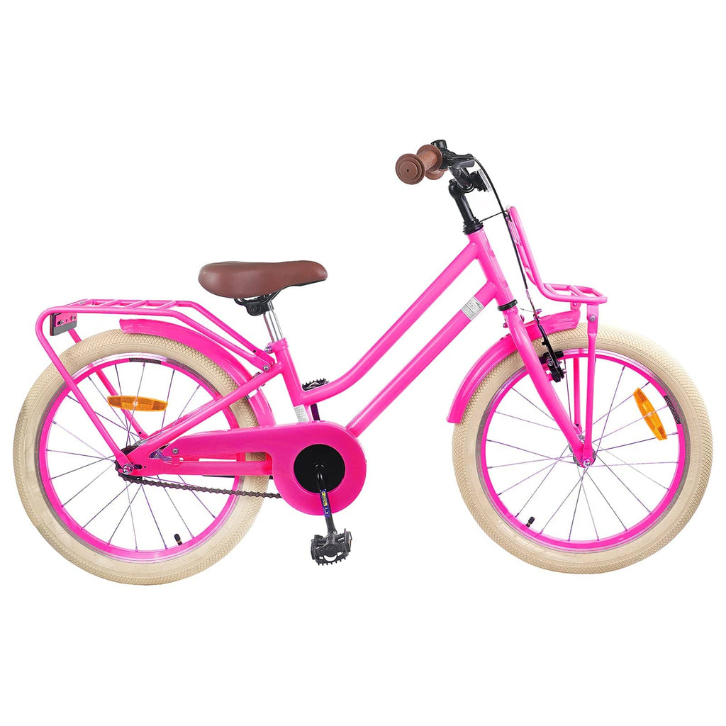 vidaXL Kinderfahrrad 20 Zoll für 6-11 Jahre alt Dunkelrosa