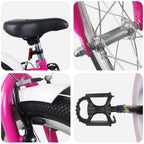 vidaXL Kinderfahrrad 24 Zoll für 8-12 Jahre alt Pink Weiß