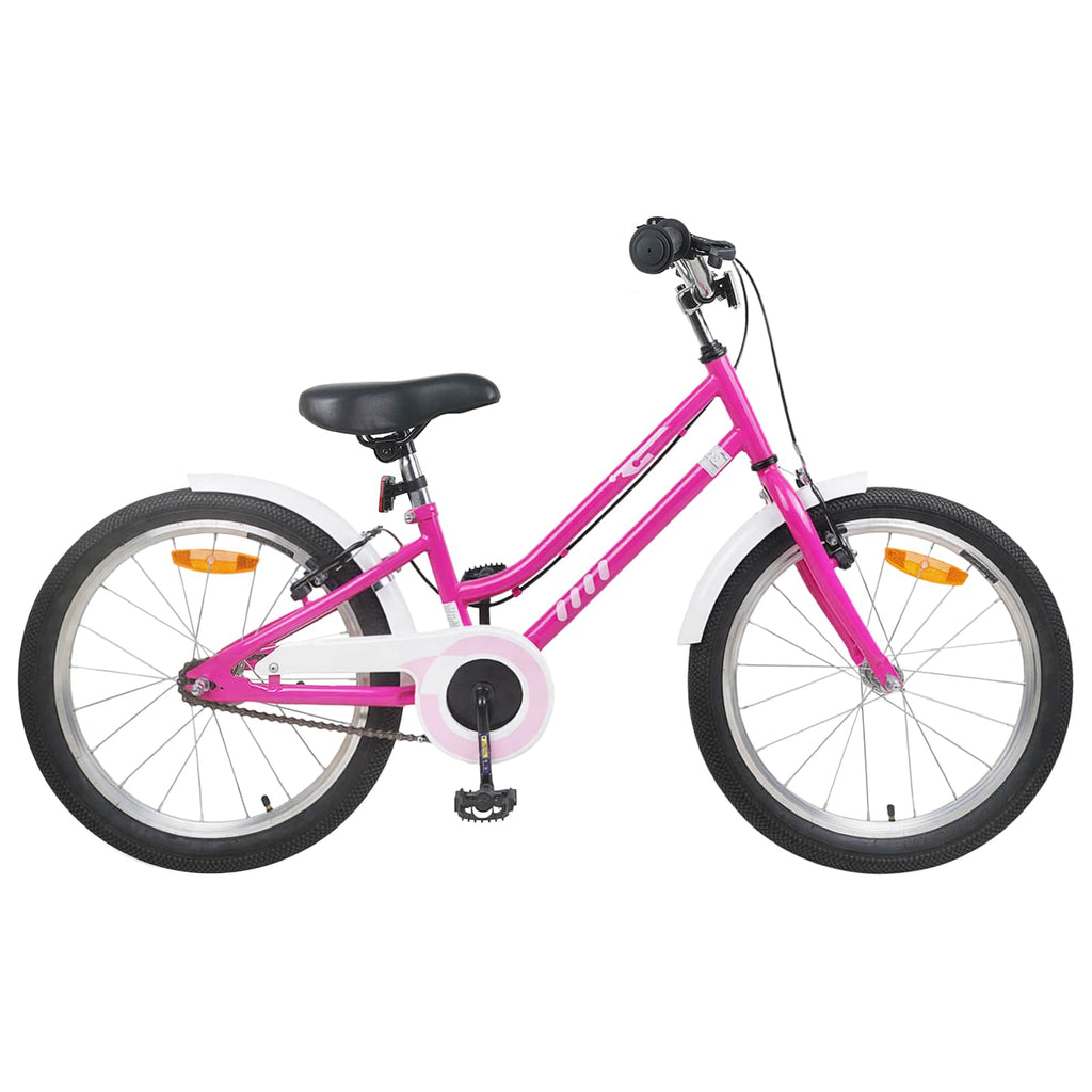 vidaXL Kinderfahrrad 24 Zoll für 8-12 Jahre alt Pink Weiß
