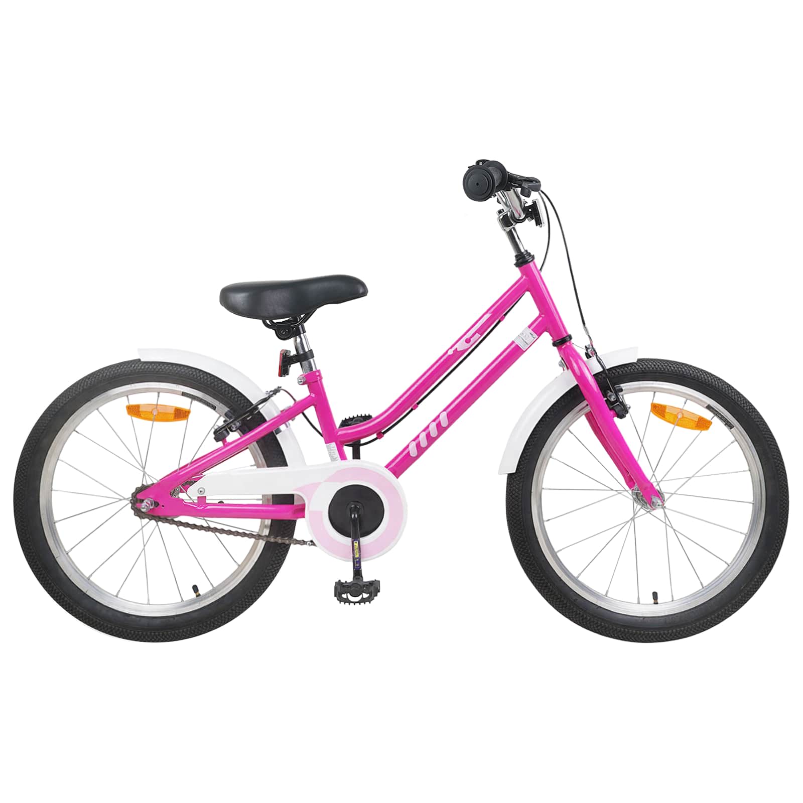 vidaXL Kinderfahrrad 24 Zoll für 8-12 Jahre alt Pink Weiß