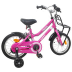 vidaXL Kinderfahrrad 12 Zoll für 2-4 Jahre alt Rosa und Schwarz