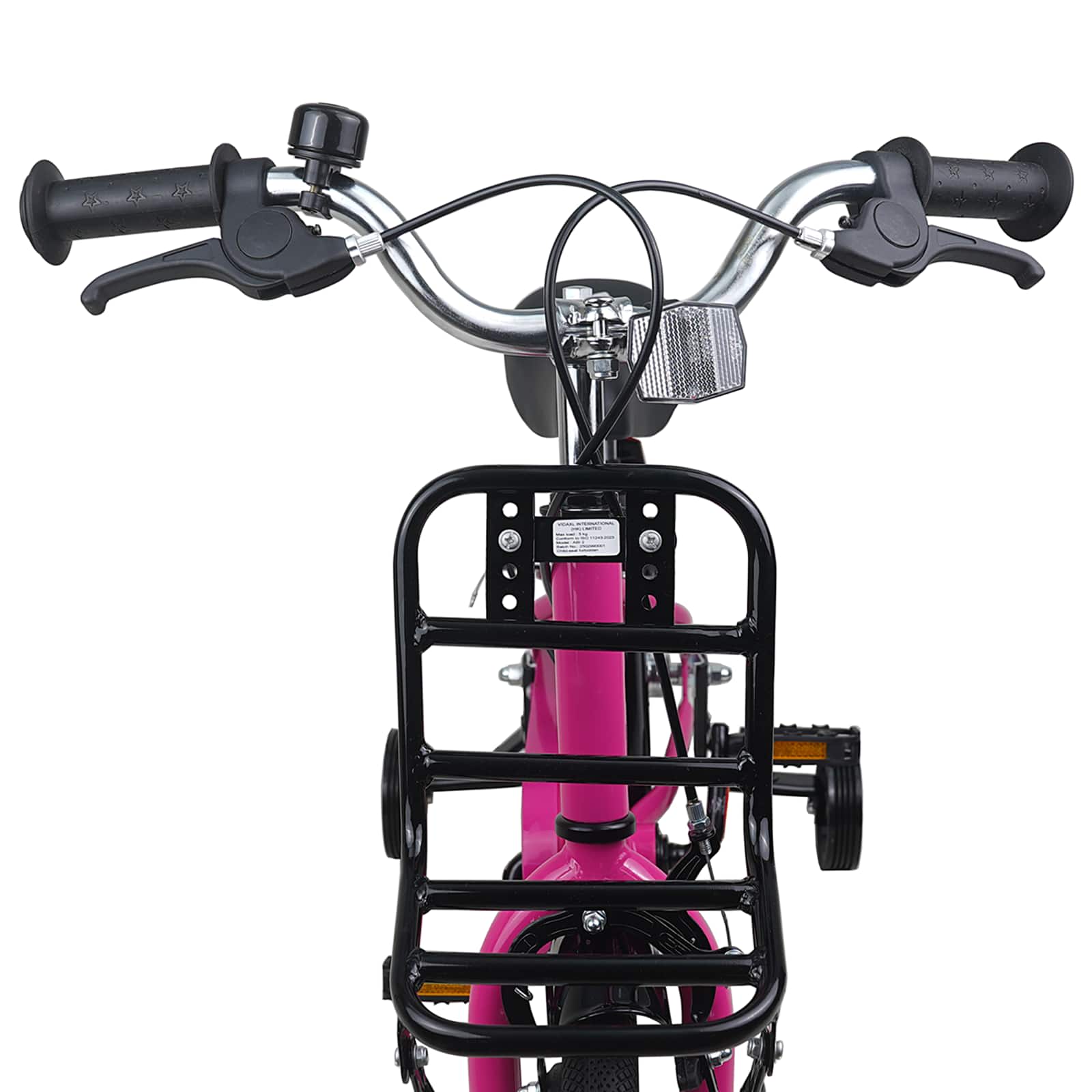 vidaXL Kinderfahrrad 14 Zoll für 3-5 Jahre alt Rosa und Schwarz