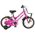 vidaXL Kinderfahrrad 14 Zoll für 3-5 Jahre alt Rosa und Schwarz