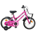 vidaXL Kinderfahrrad 16 Zoll für 4-6 Jahre alt Rosa und Schwarz