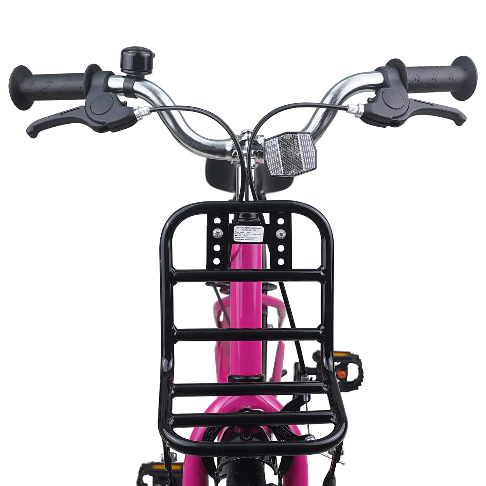 vidaXL Kinderfahrrad 18 Zoll für 5-7 Jahre alt Rosa und Schwarz