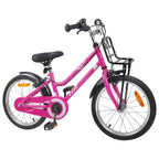 vidaXL Kinderfahrrad 18 Zoll für 5-7 Jahre alt Rosa und Schwarz