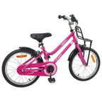 vidaXL Kinderfahrrad 18 Zoll für 5-7 Jahre alt Rosa und Schwarz