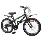 vidaXL Kinderfahrrad 24 Zoll 6-Speed für 8-12 Jahre alt Schwarz