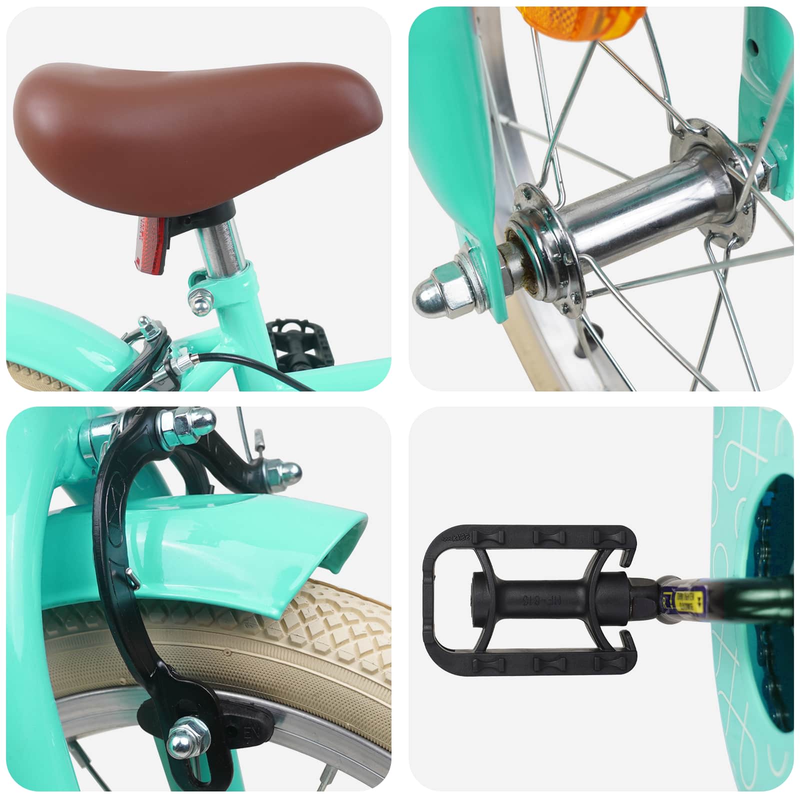 vidaXL Kinderfahrrad 12 Zoll für 2-4 Jahre alt Meergrün