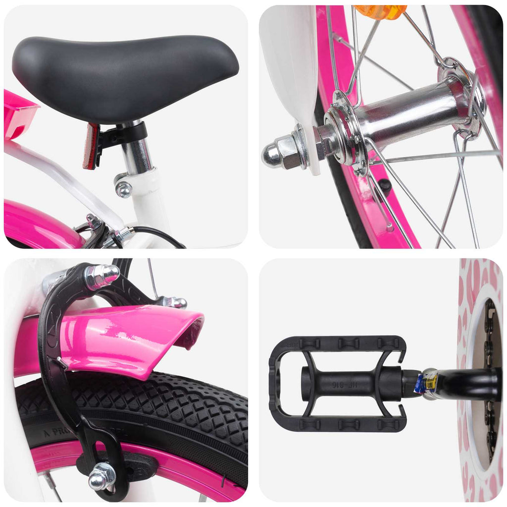 vidaXL Kinderfahrrad Mit Stützrädern 12 Zoll für 2-4 Jahre alt Rosa