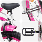 vidaXL Kinderfahrrad Mit Stützrädern 12 Zoll für 2-4 Jahre alt Rosa