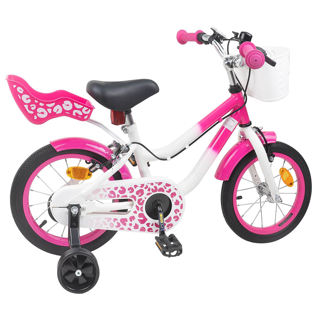 vidaXL Kinderfahrrad Mit Stützrädern 12 Zoll für 2-4 Jahre alt Rosa