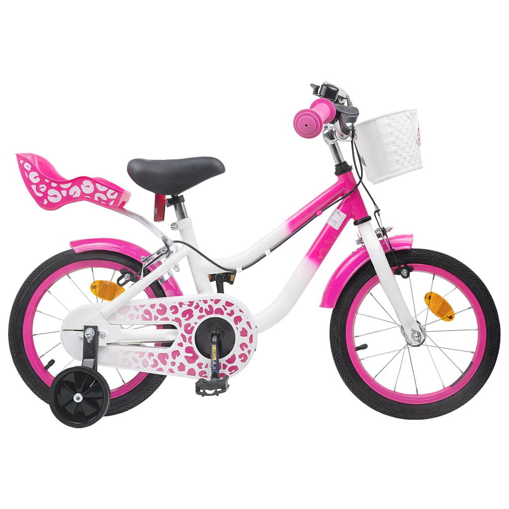 vidaXL Kinderfahrrad Mit Stützrädern 12 Zoll für 2-4 Jahre alt Rosa