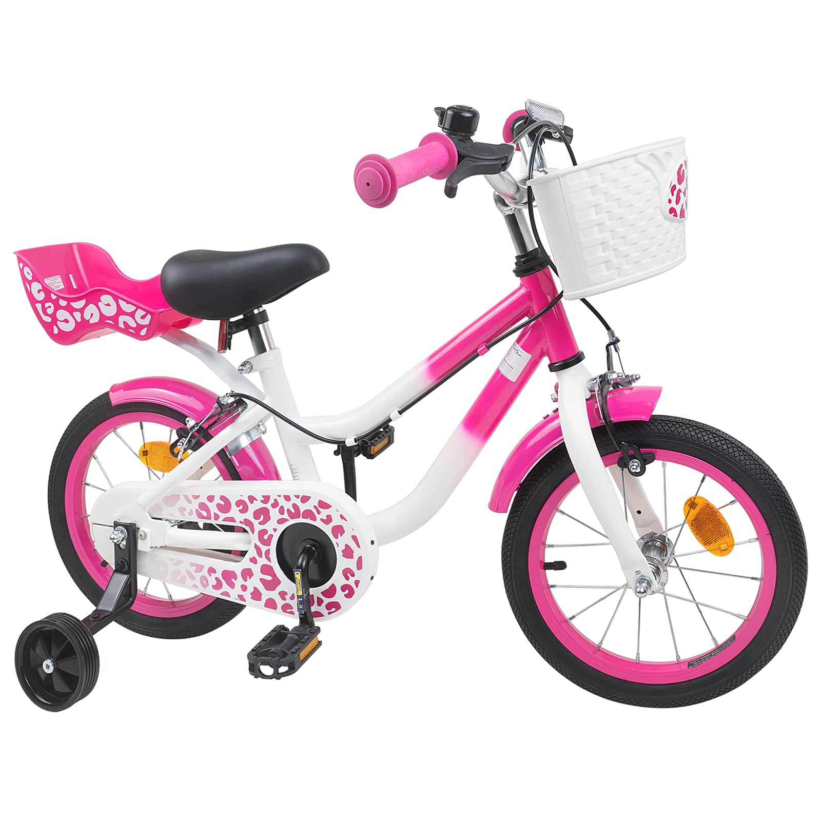 vidaXL Kinderfahrrad Mit Stützrädern 16 Zoll für 4-6 Jahre alt Rosa
