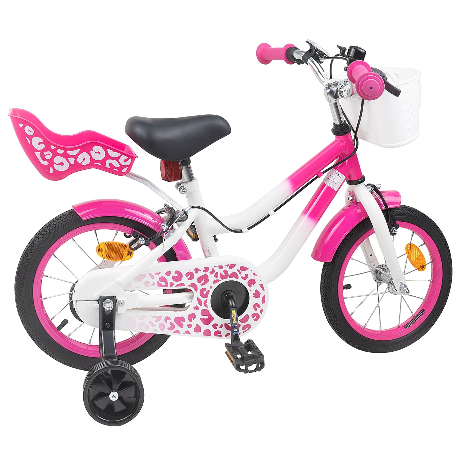 vidaXL Kinderfahrrad Mit Stützrädern 16 Zoll für 4-6 Jahre alt Rosa