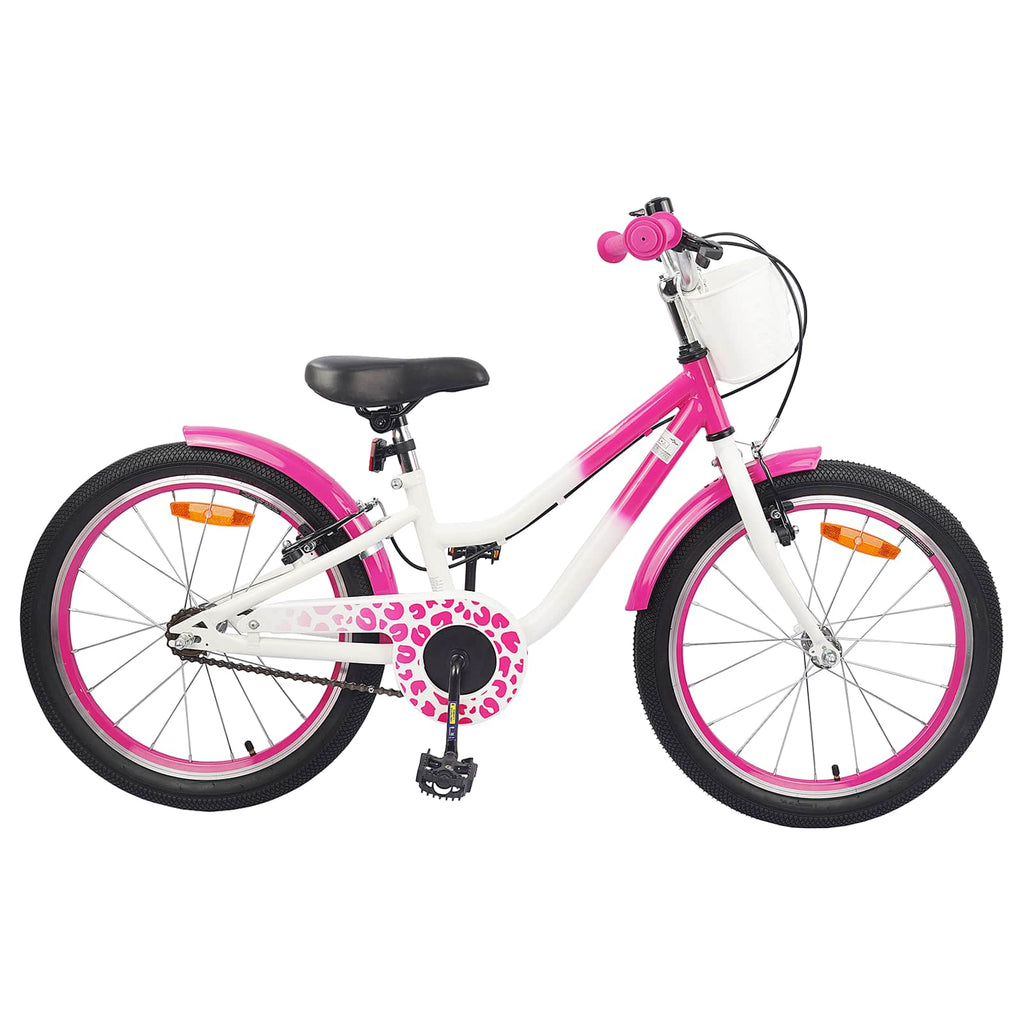 vidaXL Kinderfahrrad Mit Stützrädern 18 Zoll für 5-7 Jahre alt Rosa
