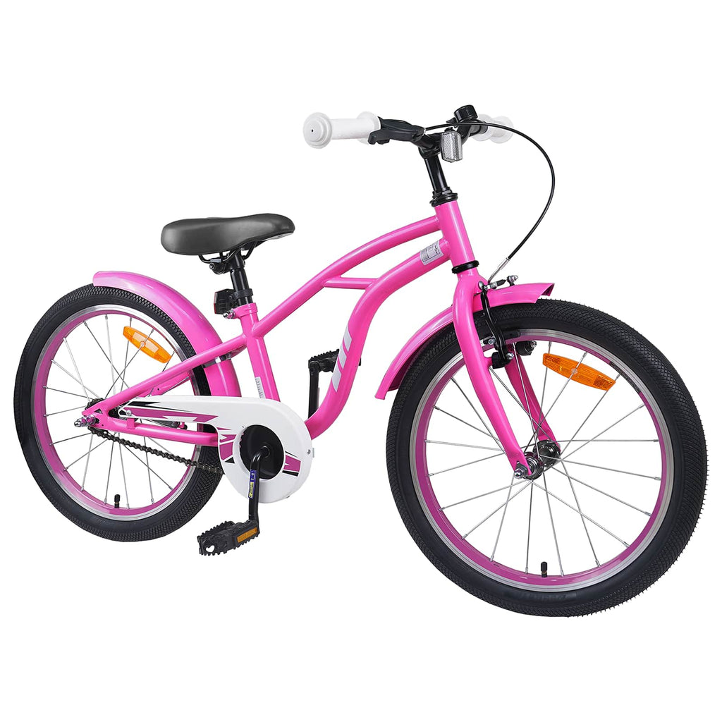 vidaXL Kinderfahrrad 22 Zoll für 7-12 Jahre alt Dunkelrosa