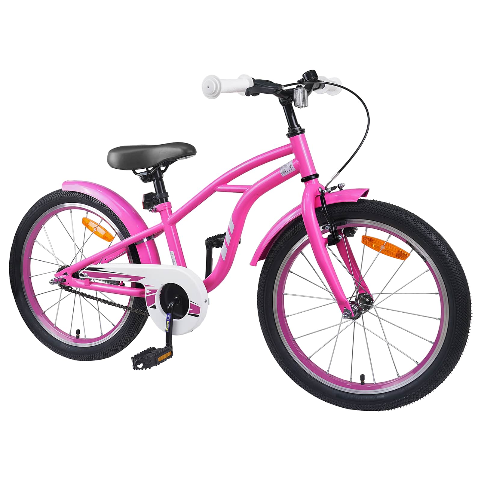vidaXL Kinderfahrrad 22 Zoll für 7-12 Jahre alt Dunkelrosa