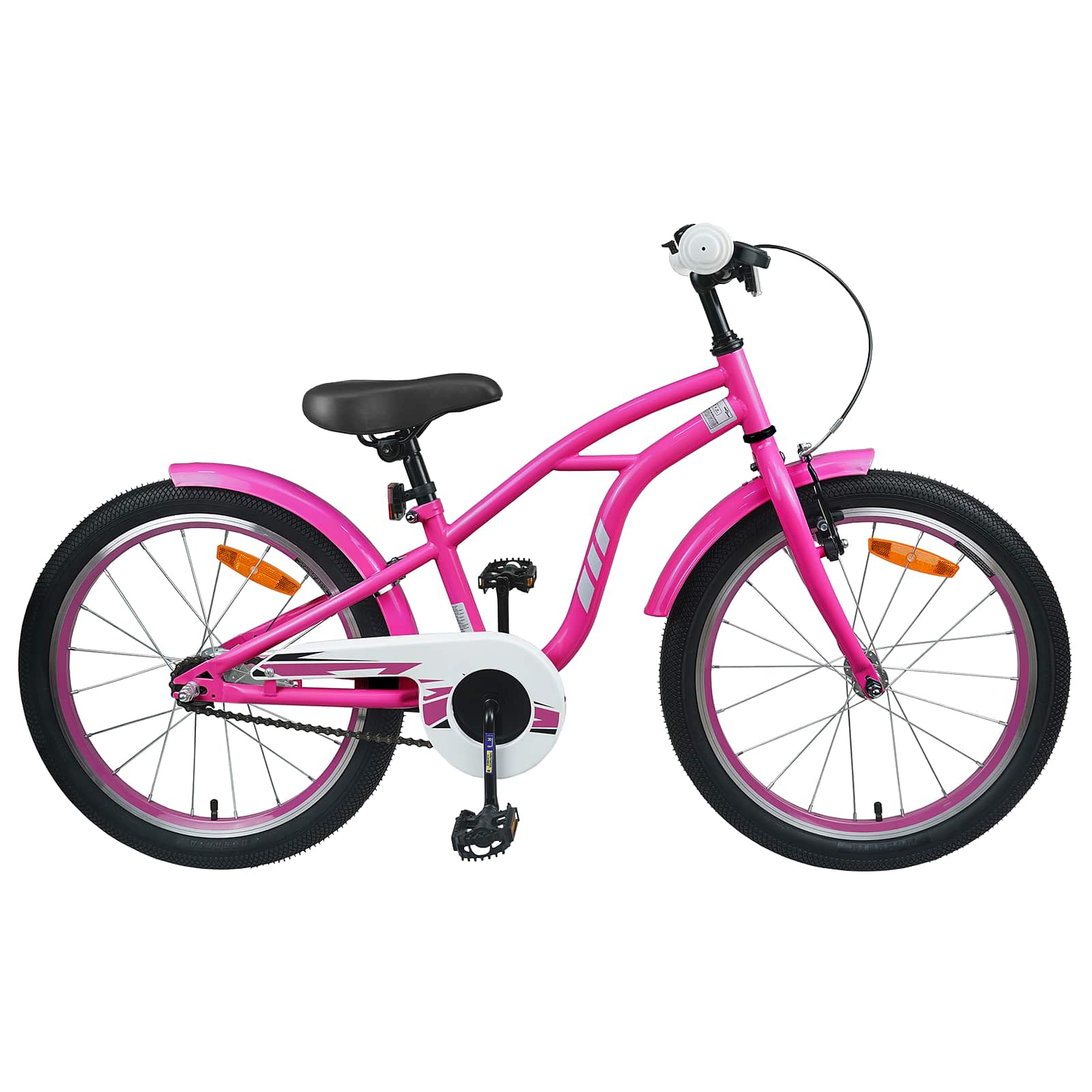 vidaXL Kinderfahrrad 22 Zoll für 7-12 Jahre alt Dunkelrosa