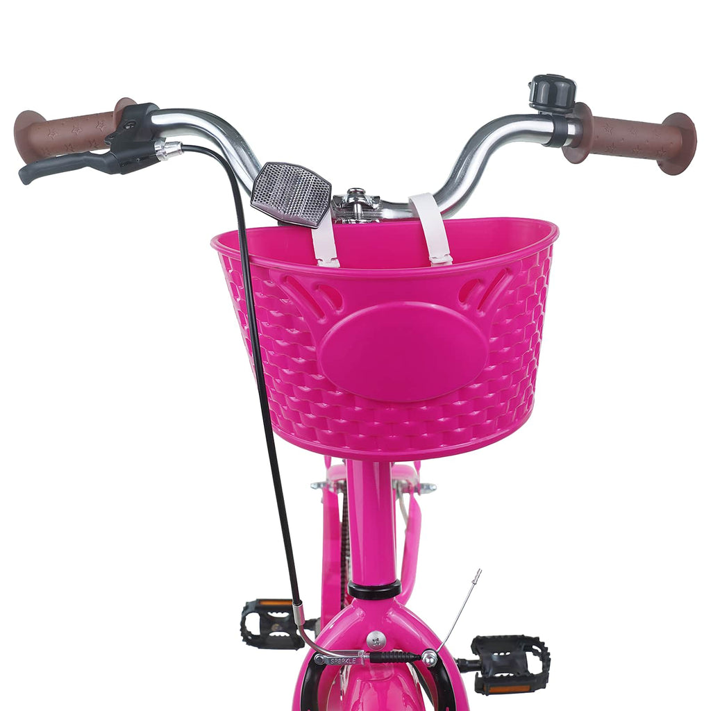 vidaXL Kinderfahrrad 24 Zoll für 8-12 Jahre alt Dunkelrosa