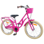 vidaXL Kinderfahrrad 24 Zoll für 8-12 Jahre alt Dunkelrosa