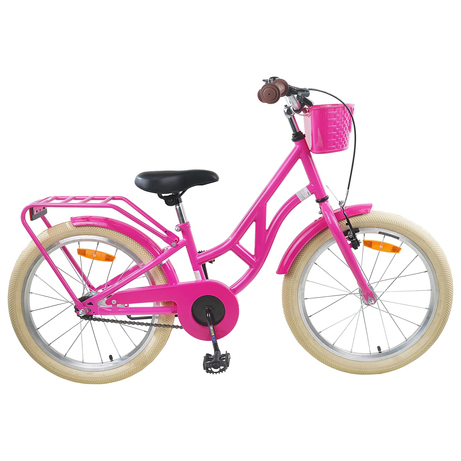 vidaXL Kinderfahrrad 24 Zoll für 8-12 Jahre alt Dunkelrosa