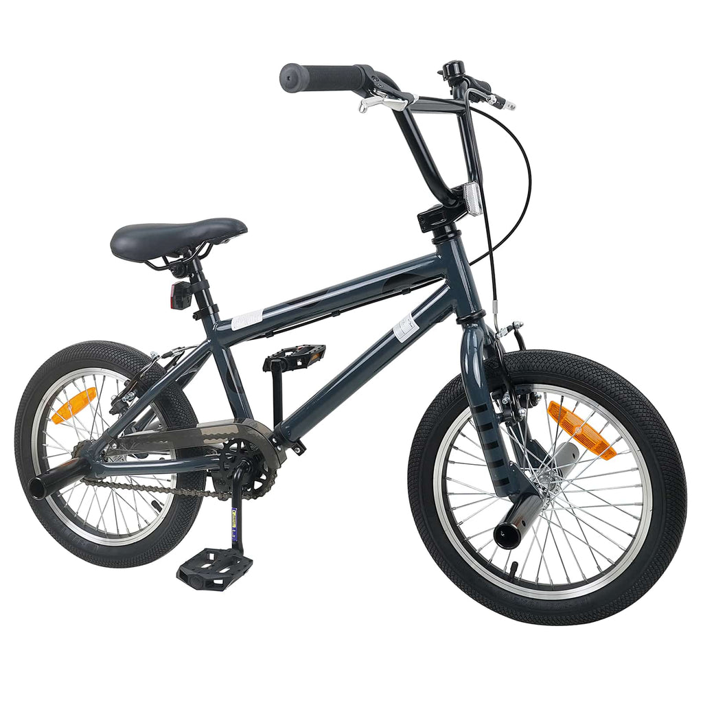 vidaXL BMX Rad 16 Zoll für 5-8 Jahre alt Dunkelgrau