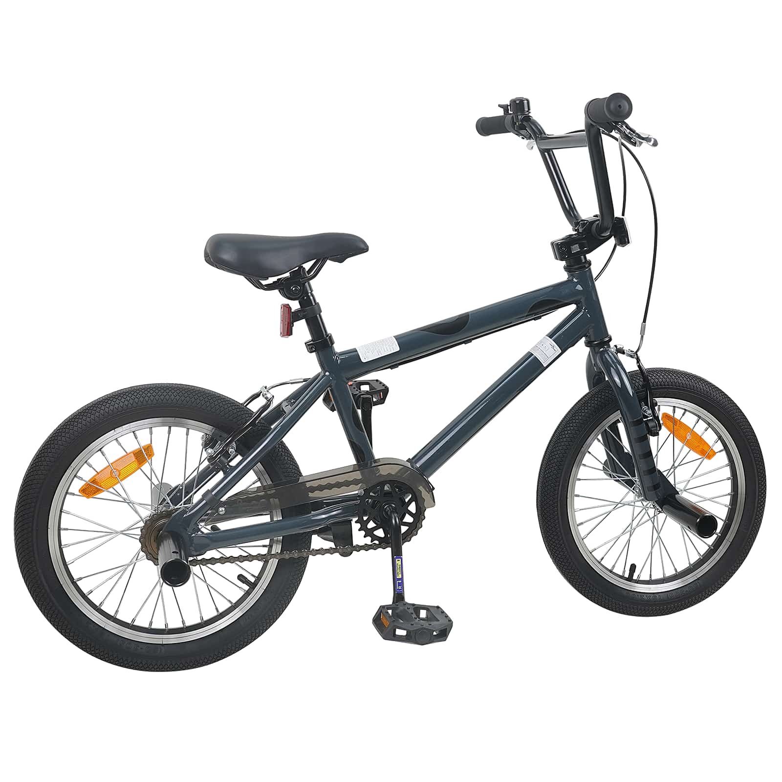 vidaXL BMX Rad 16 Zoll für 5-8 Jahre alt Dunkelgrau
