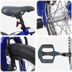 vidaXL BMX Rad 18 Zoll für 7-10 Jahre alt Dunkelblau