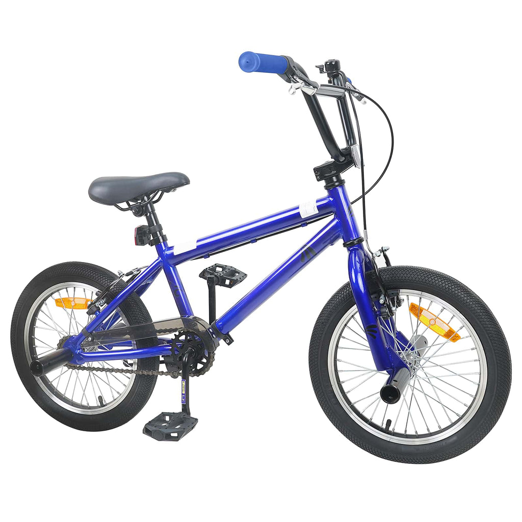 vidaXL BMX Rad 18 Zoll für 7-10 Jahre alt Dunkelblau