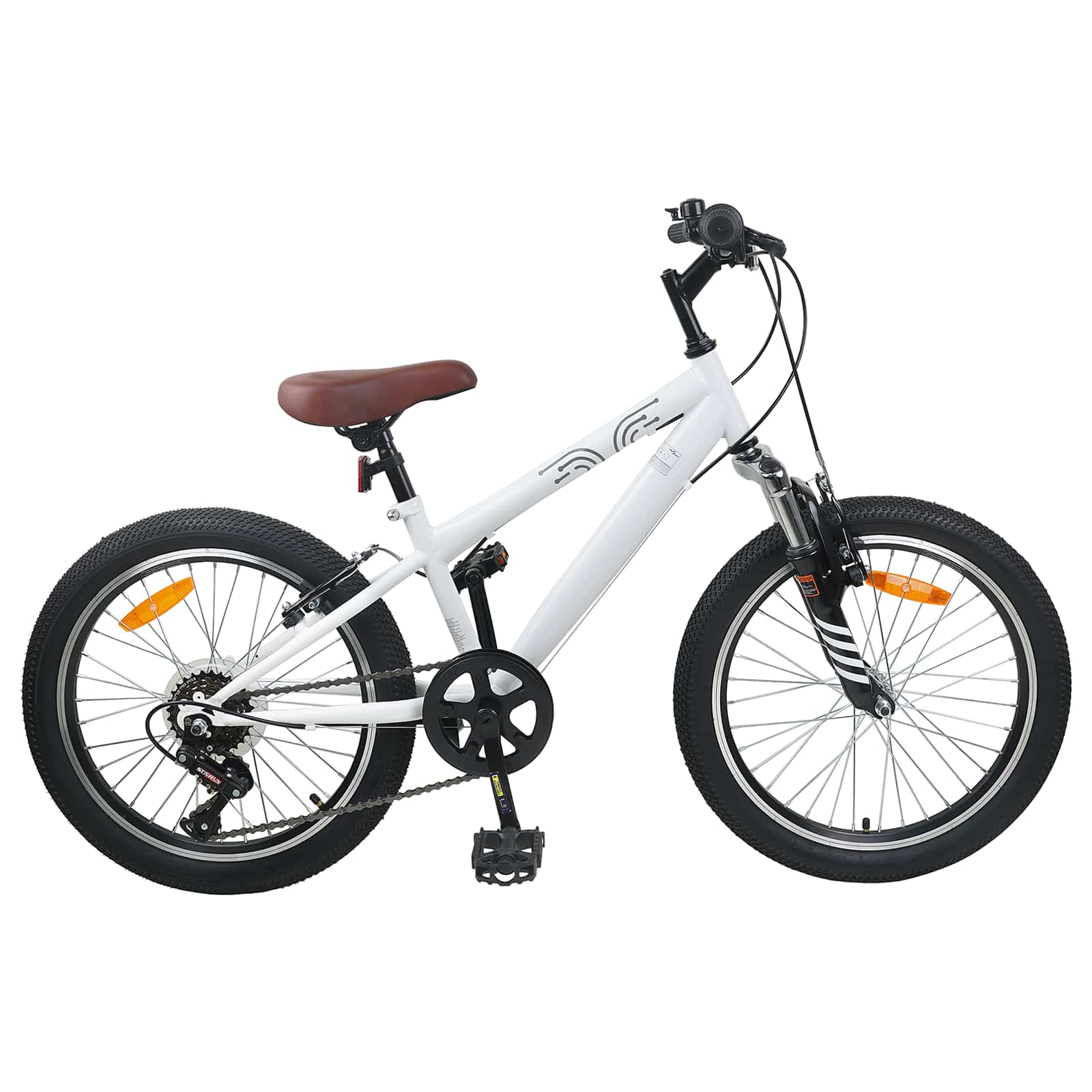 vidaXL Mountainbike 24 Zoll 6-Geschwindigkeit für 8-12 Jahre alt Weiß
