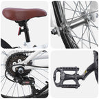 vidaXL Mountainbike 20 Zoll 6-Speed für 5-8 Jahre alt Weiß