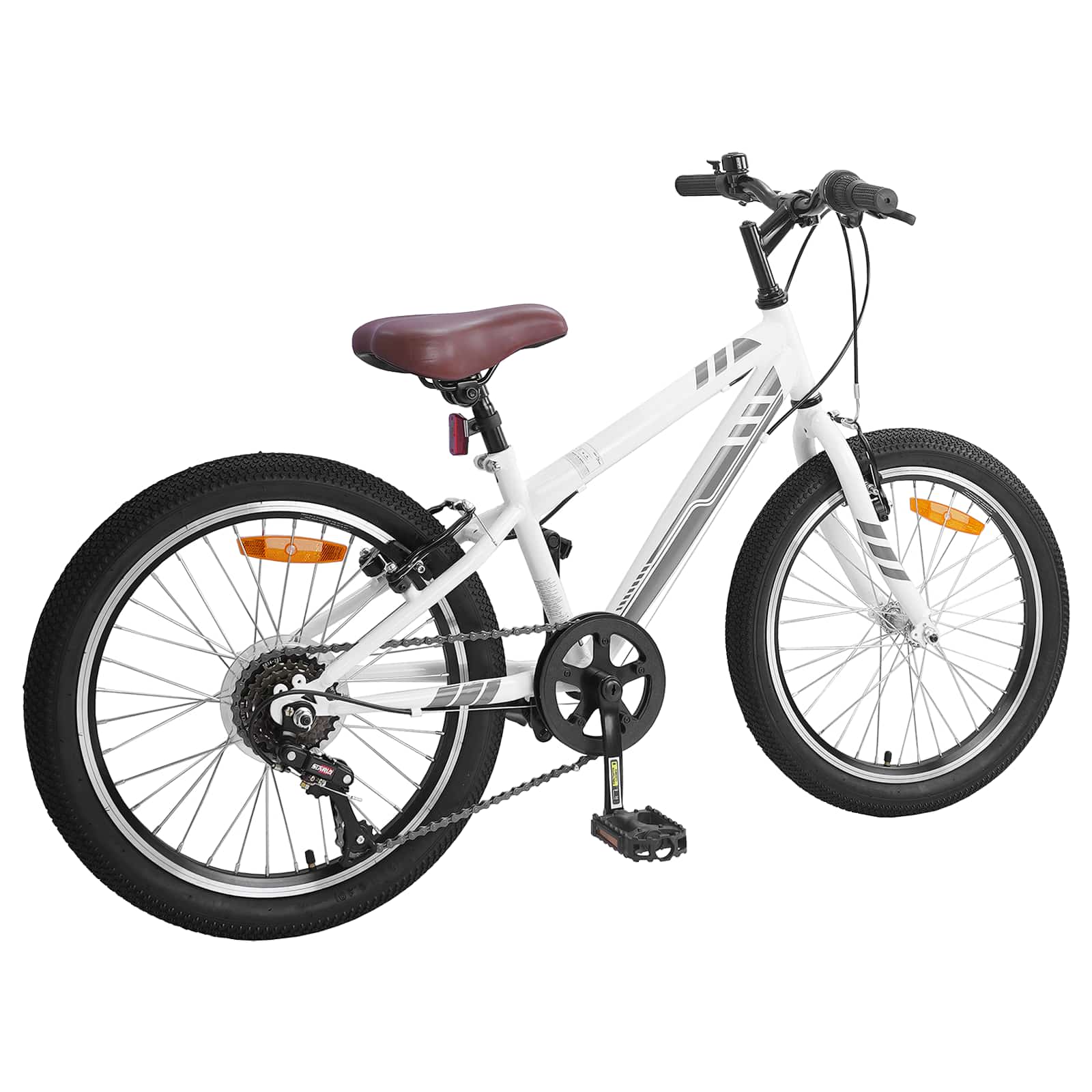 vidaXL Mountainbike 24 Zoll 6-Speed für 8-12 Jahre alt Weiß
