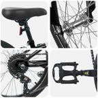 vidaXL Mountainbike 24 Zoll 6-Speed für 8-12 Jahre Schwarz