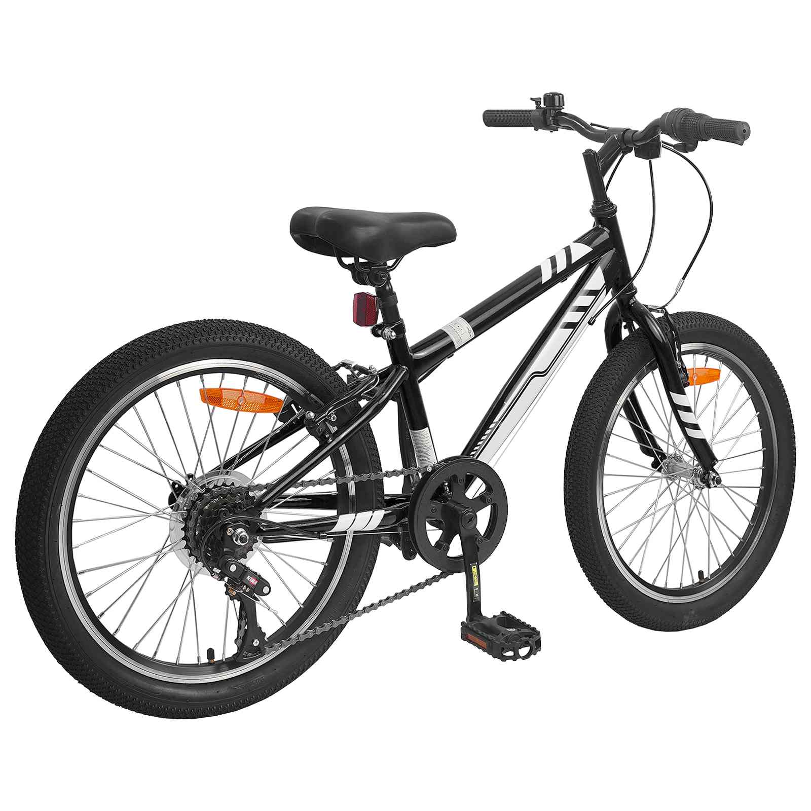 vidaXL Mountainbike 24 Zoll 6-Speed für 8-12 Jahre Schwarz