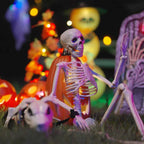 vidaXL Halloween Dekoskelett 2 pcs Weiß Polypropylen
