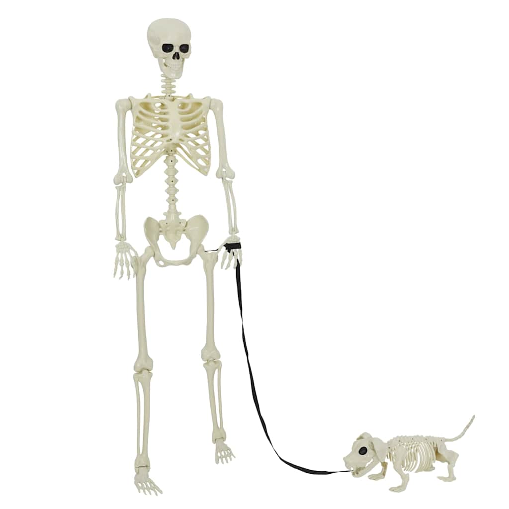 vidaXL Halloween Dekoskelett 2 pcs Weiß Polypropylen
