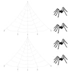 vidaXL Halloween-Spinnendekoration mit Netzen 4 pcs Schwarz und Weiß