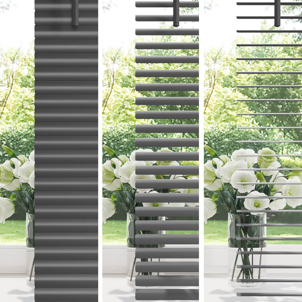 vidaXL Jalousie Silber Grau 150 x 40 cm 25 mm PVC
