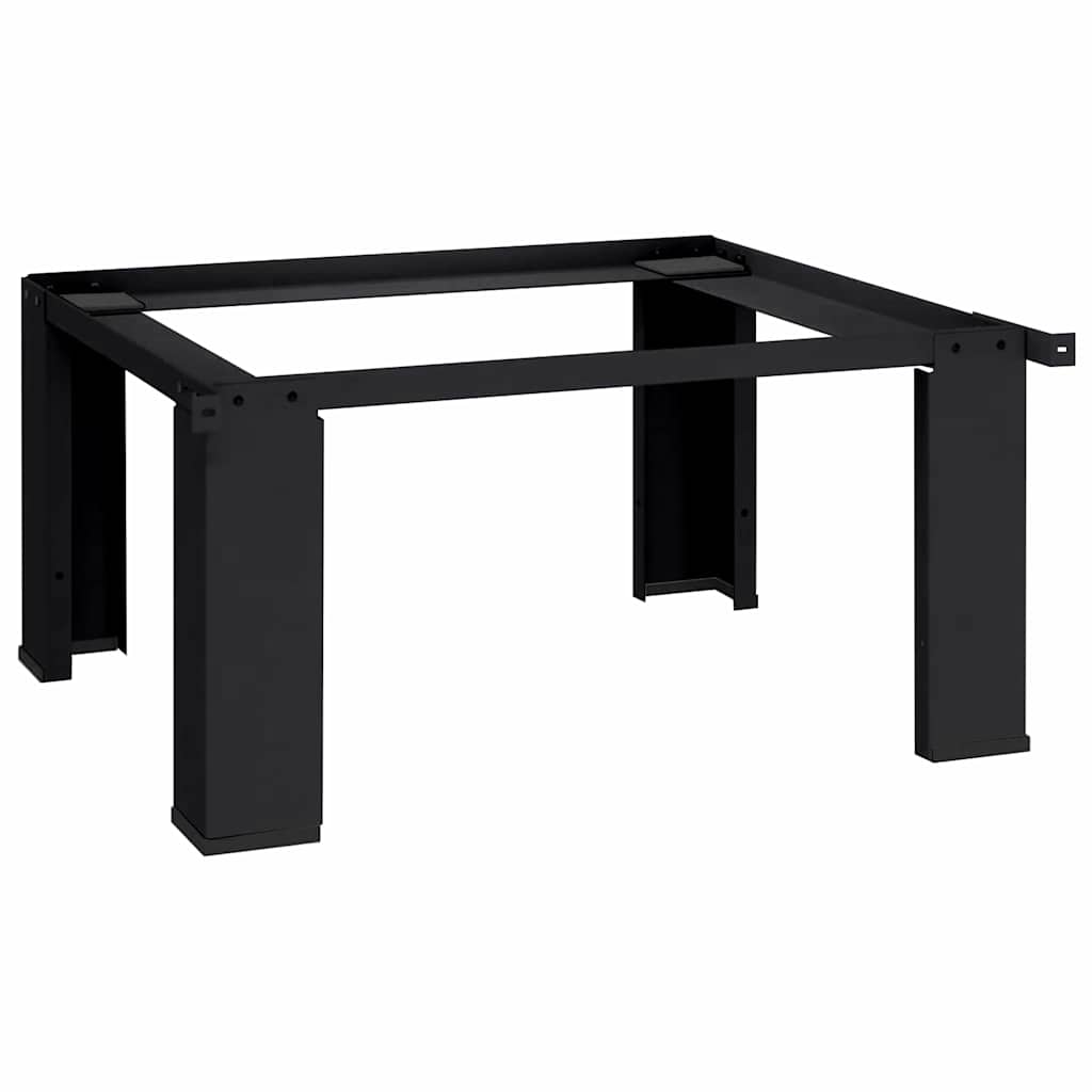 vidaXL Waschmaschinen-Podest Schwarz 64 x 55 x 32,5 cm Stahl