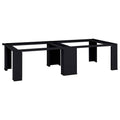 vidaXL Waschmaschinen-Podest 2 pcs Schwarz 127 x 54,5 x 32,5 cm Stahl