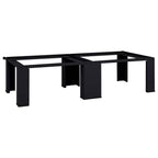 vidaXL Waschmaschinen-Podest 2 pcs Schwarz 127 x 54,5 x 32,5 cm Stahl
