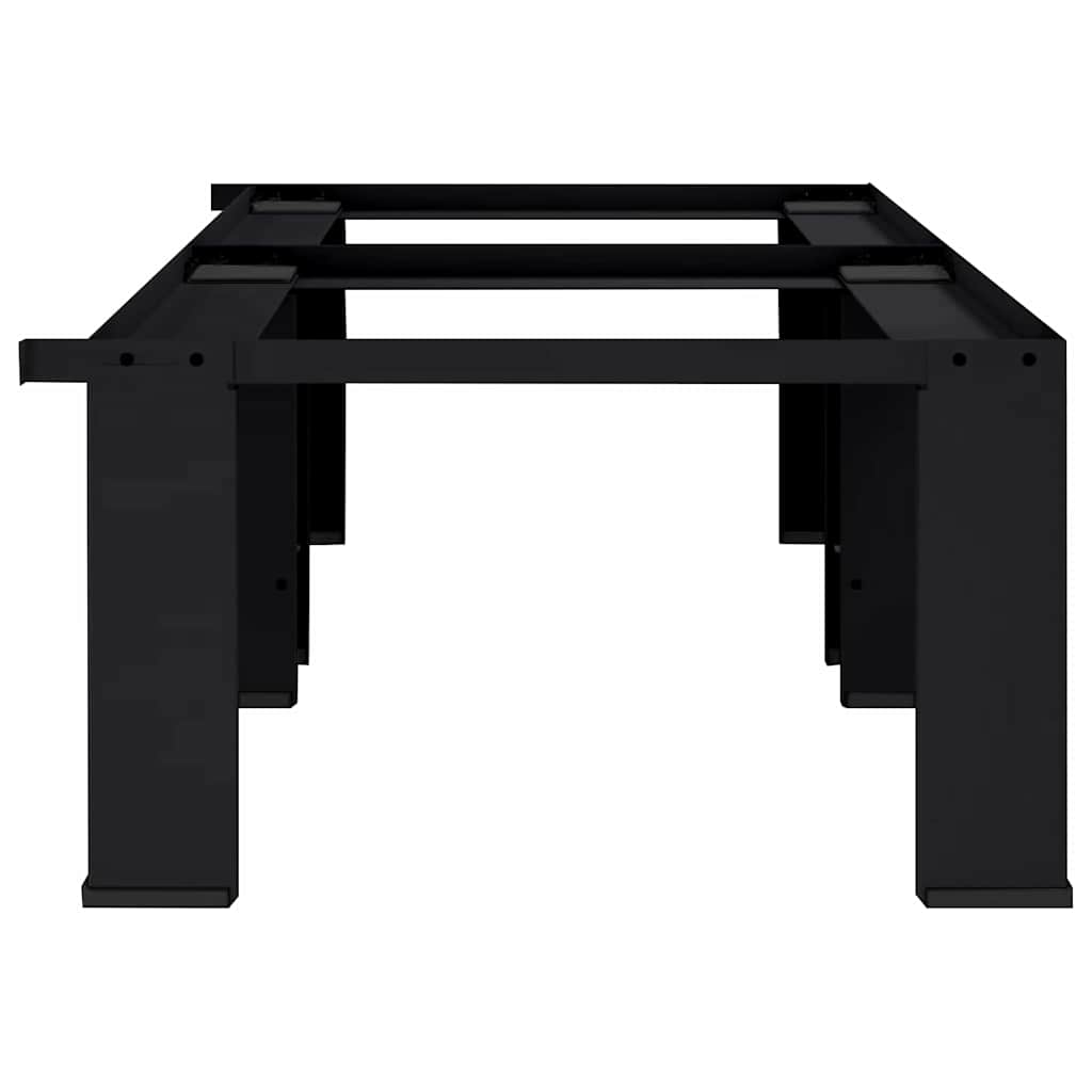 vidaXL Waschmaschinen-Podest 2 pcs Schwarz 127 x 54,5 x 32,5 cm Stahl